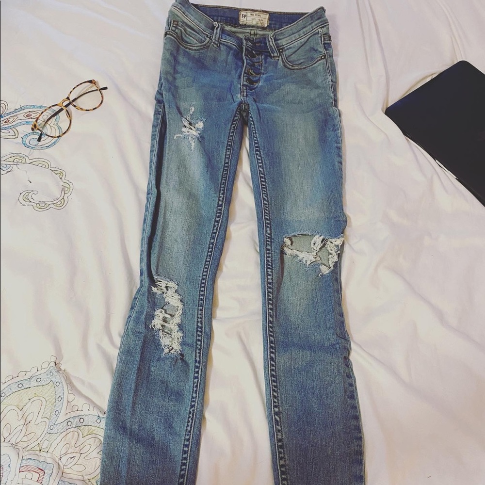 Free People high waisted skinny jeans